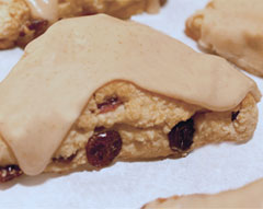 Cranberry Scones with a Maple Brown Butter Glaze